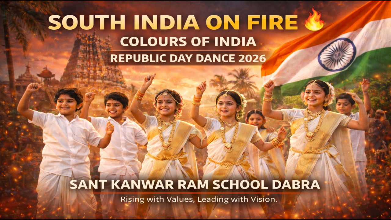 A Cultural Storm from South India ⚡ | Republic Day Dance Performance | SKR School Dabra