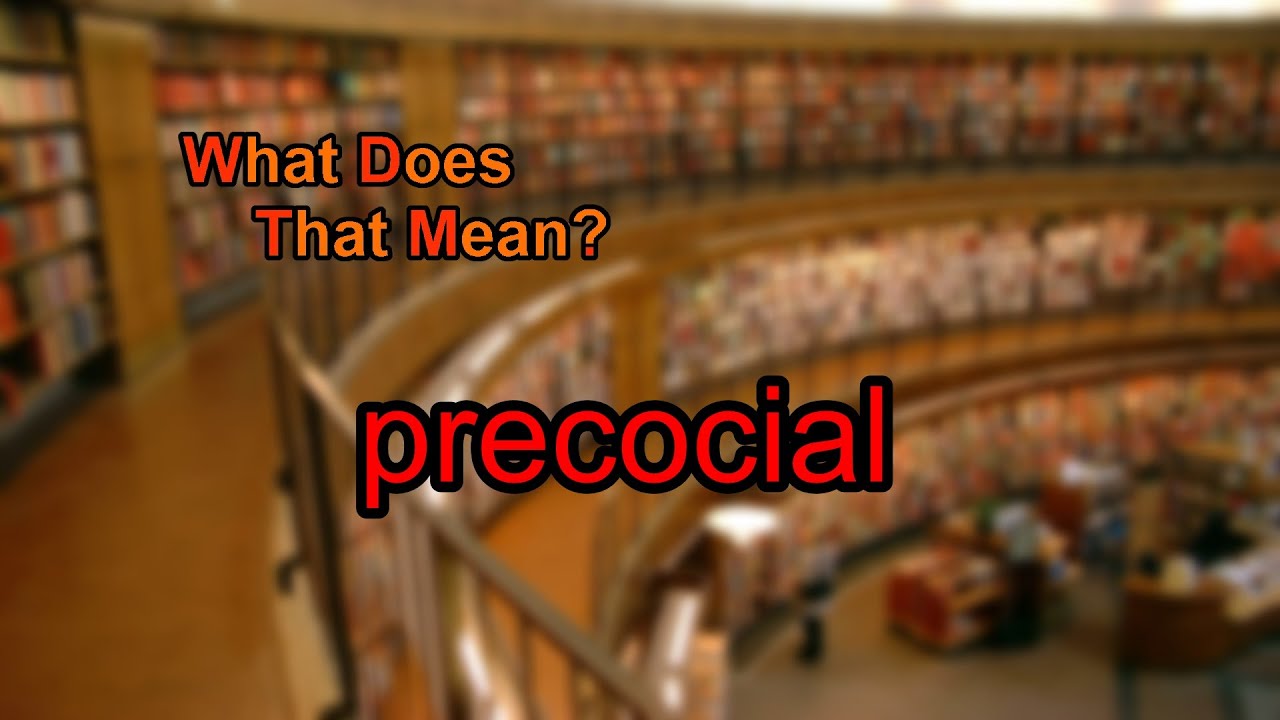 What does precocial mean?