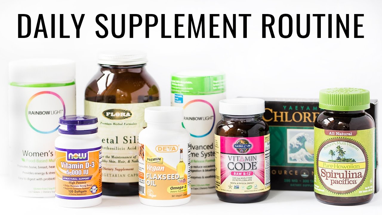 MY DAILY SUPPLEMENT ROUTINE | for a plant-based diet