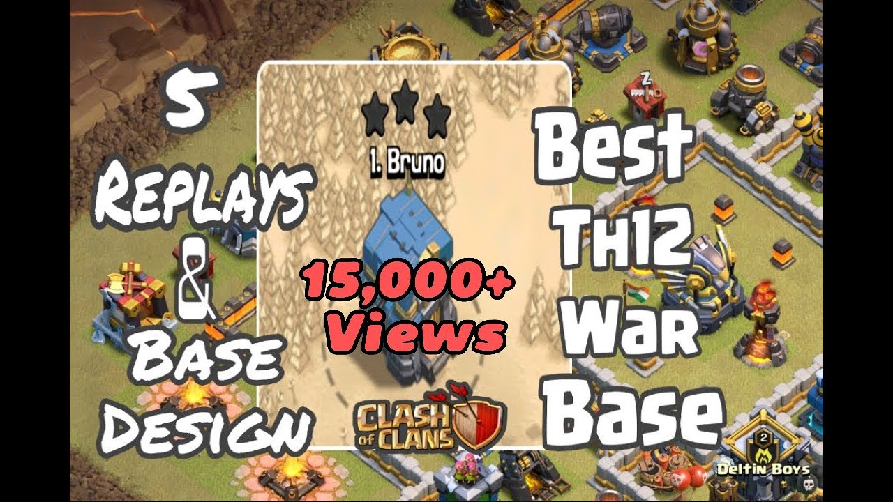 Best Th12 War Base | Showing 5 Replays and Base Design review