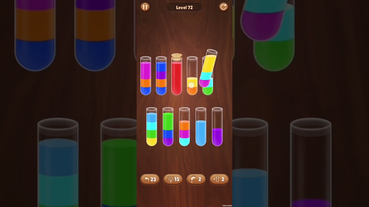 Color Water Sort Woody Puzzle Level 72 Walkthrough Solution Android/iOS