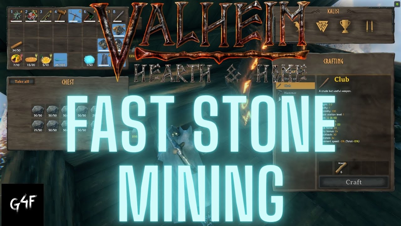 Valheim  How to farm stone Fast and easy #Shorts