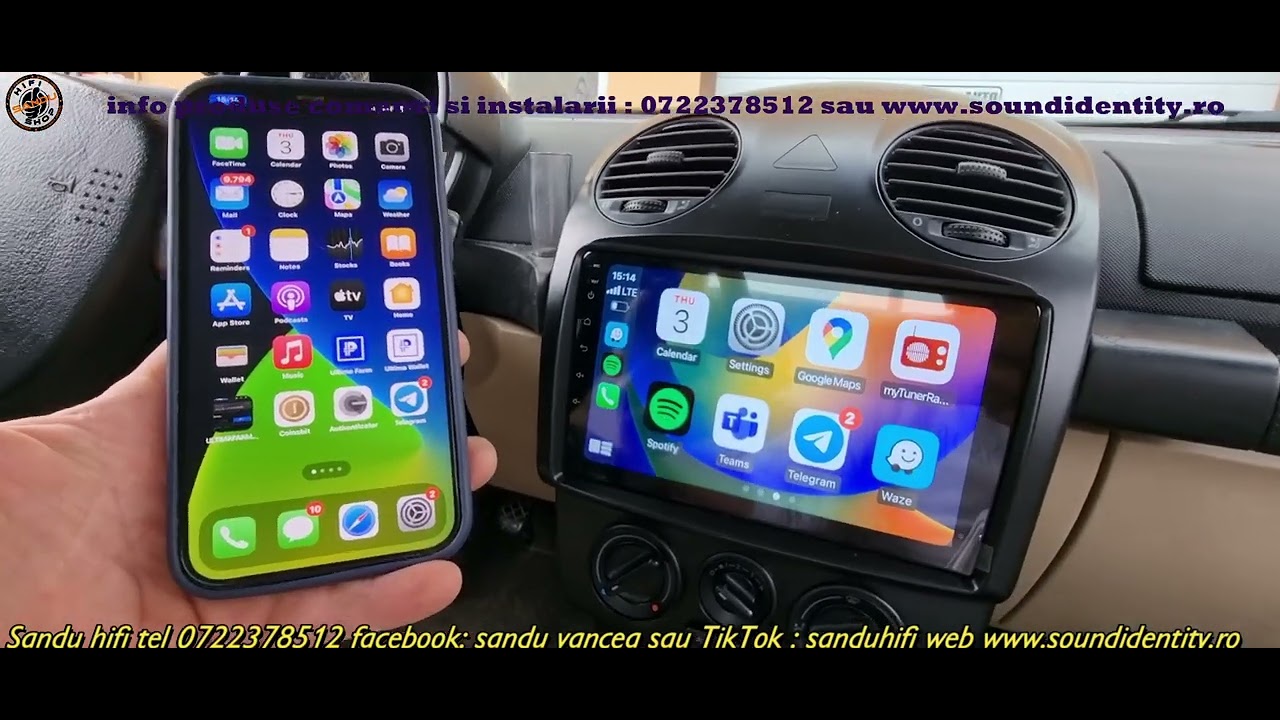 VW BEATTLE 2001 ANDROID 8GB RAM 4G APPLE CARPLAY