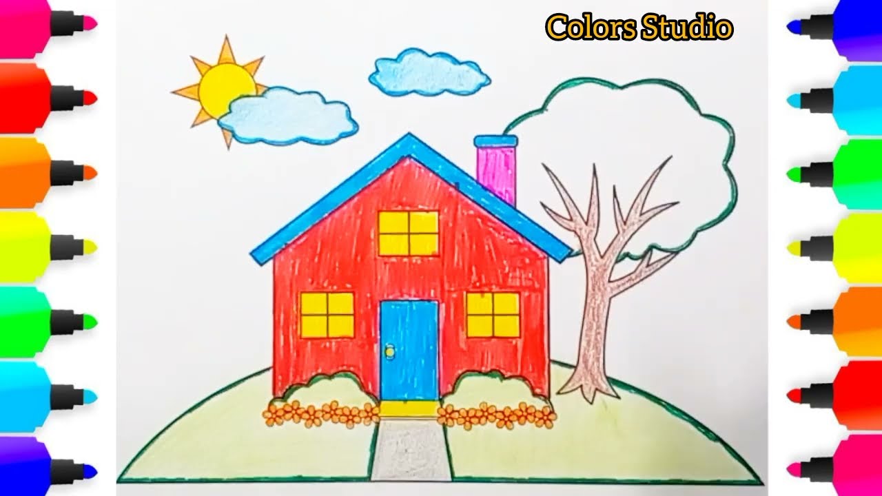 House Coloring For Kids And Toddlers | Best Coloring Videos For Kids & Toddlers | Colors Studio