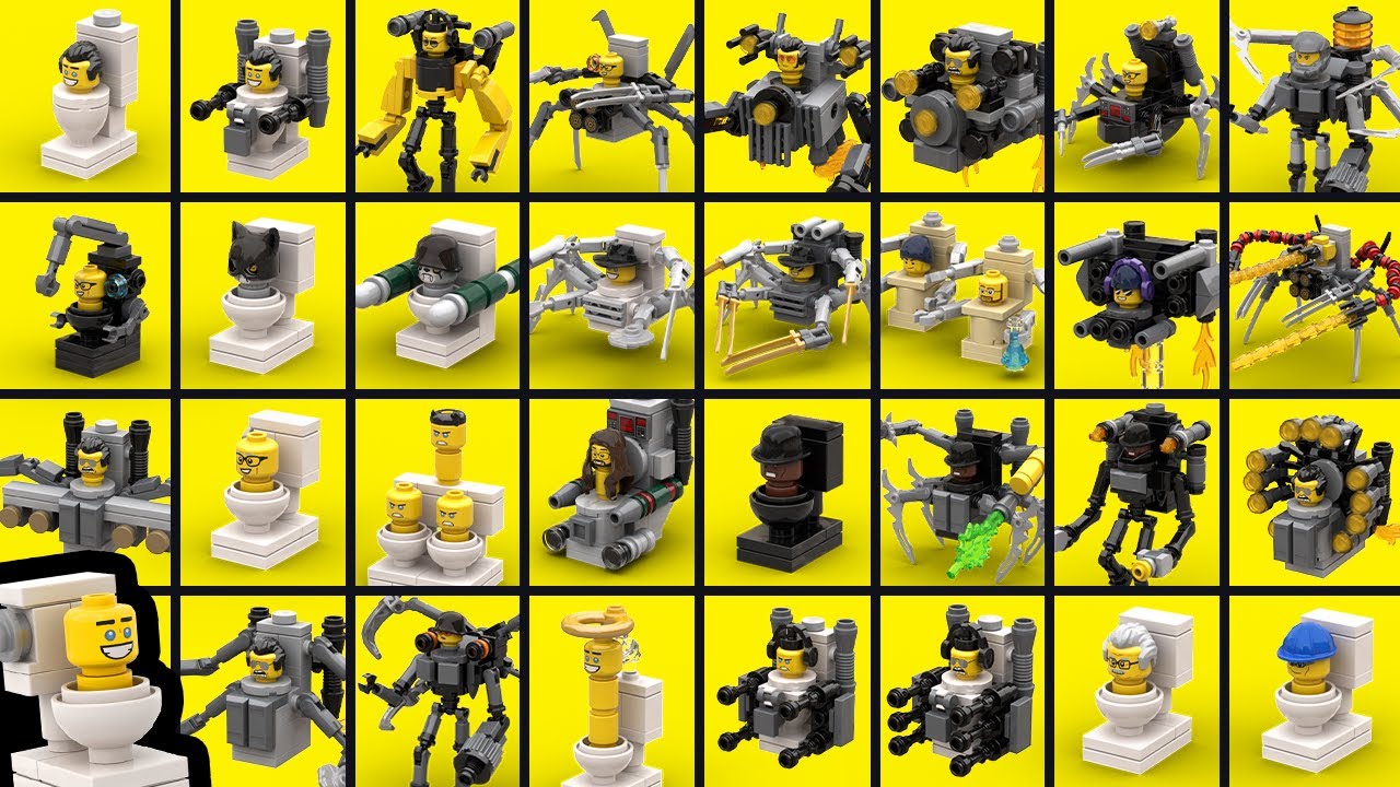 LEGO Skibidi Toilet: Leaders and Special Toilets (G-Man, Scientist, DJ, Mafia, and more)