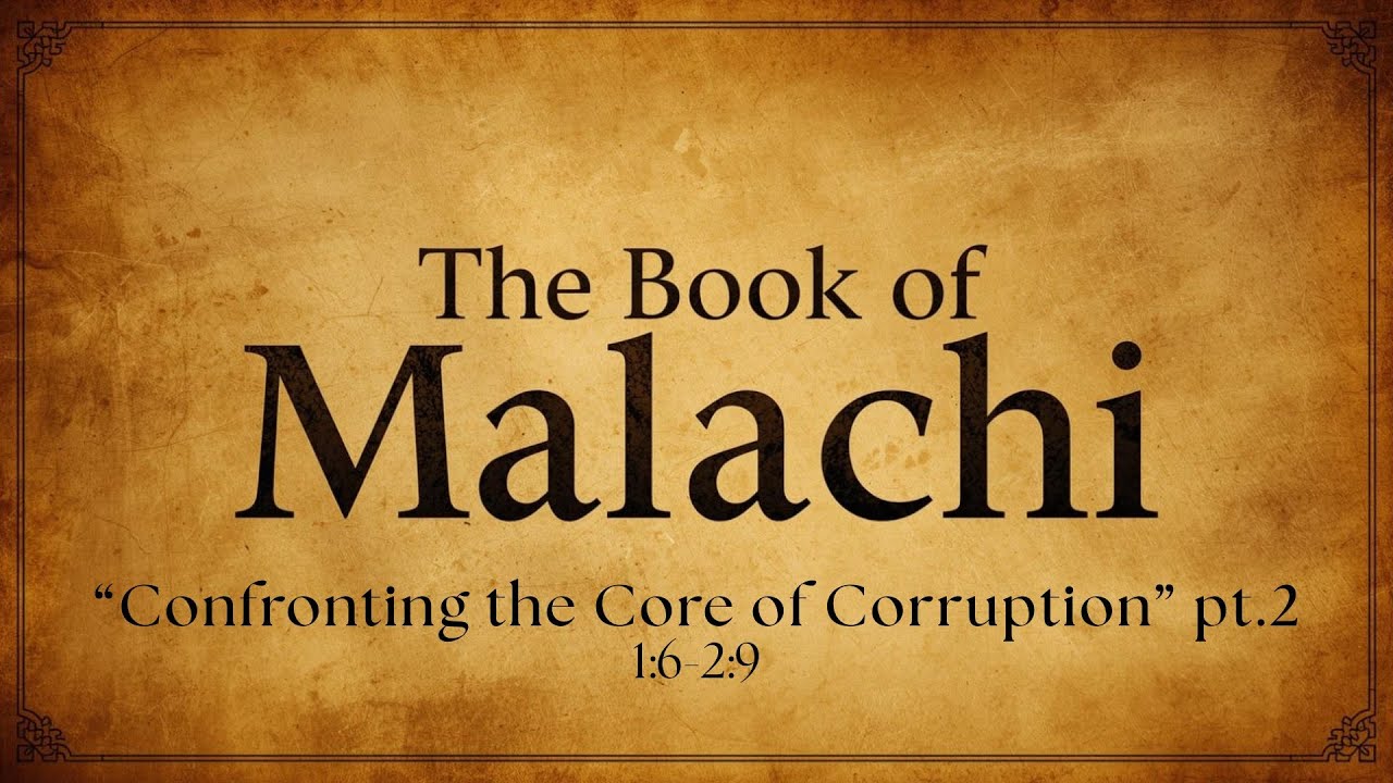 Malachi 1:6-2:9 | Confronting the Core of Corruption, Pt. 2