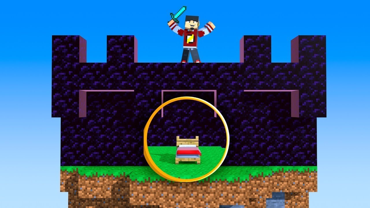 IMPOSSÍVEL 🤬 Tentei fazer um muro de obsidia - BED WARS ‹ EduKof ›