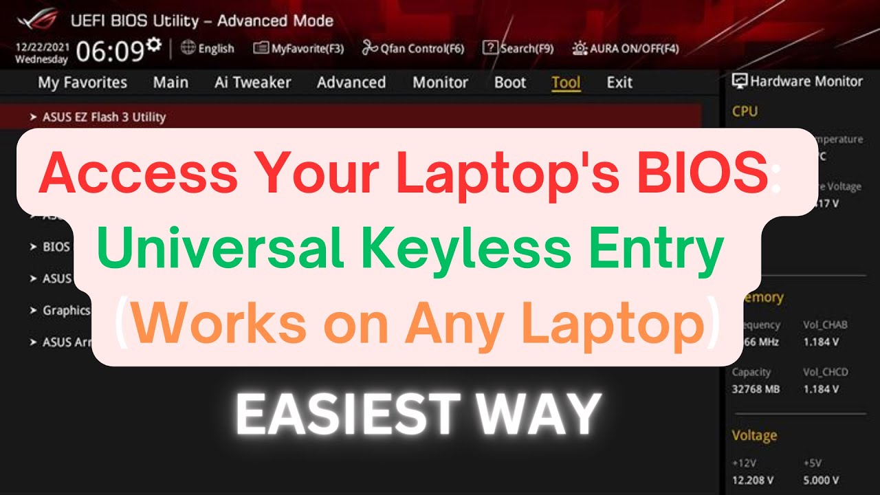Access Your Laptop's BIOS: Universal Keyless Entry (Works on Any Laptop)