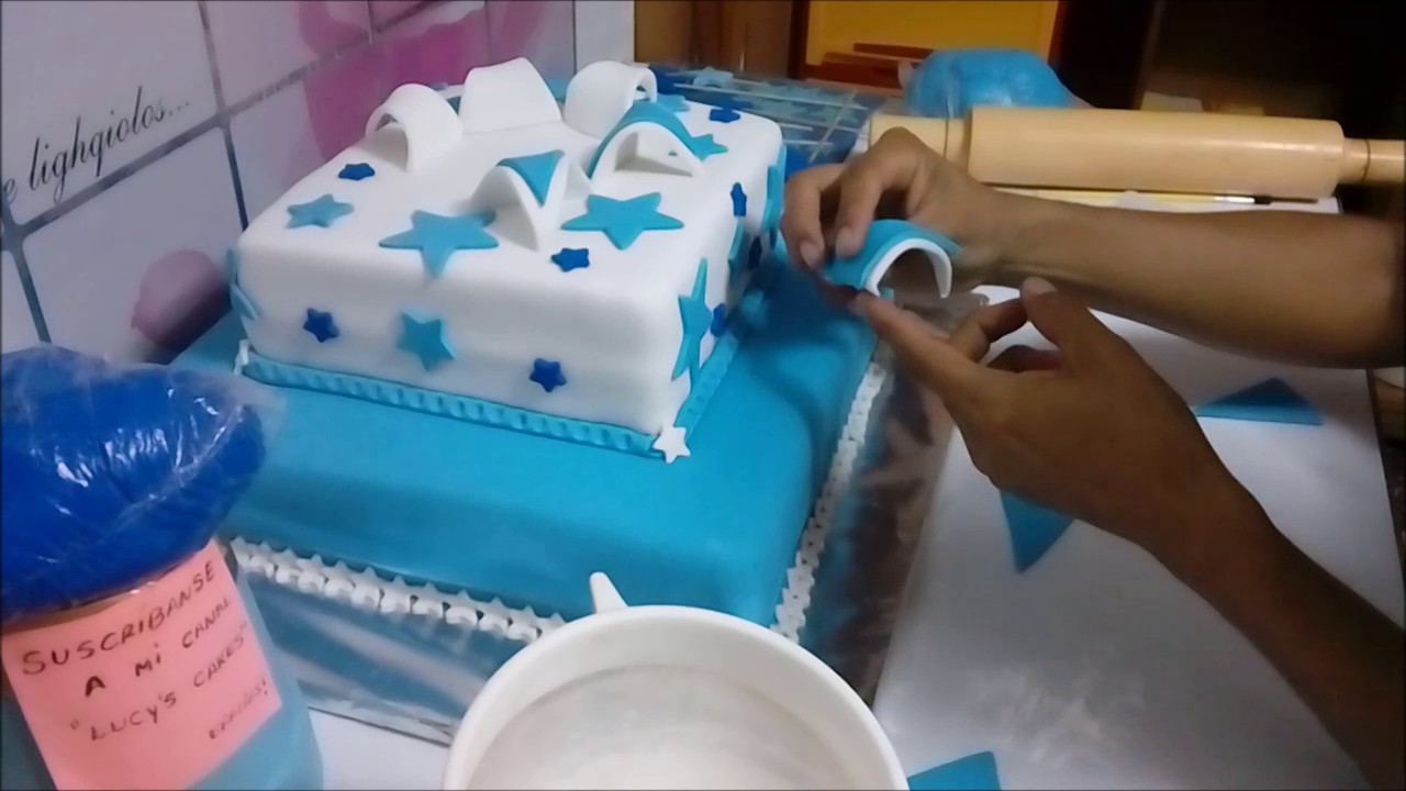 Cómo decorar torta para bautizo/ Lucy´s Cakes