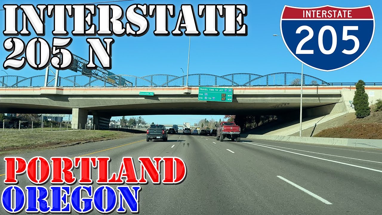 I-205 North - Portland - Oregon - 4K Highway Drive