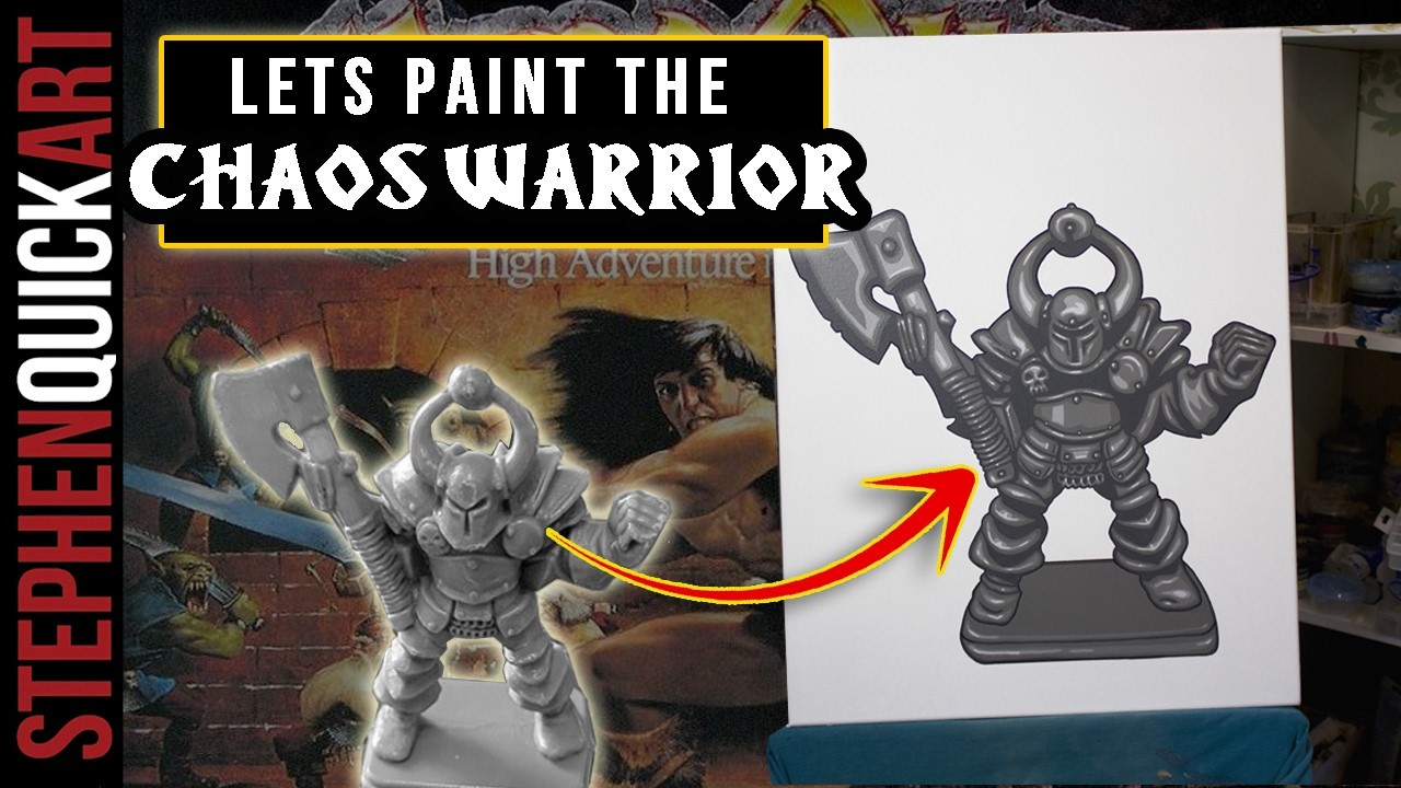 Painting the CHAOS Warrior from HEROQUEST | Pop Art Speed Painting