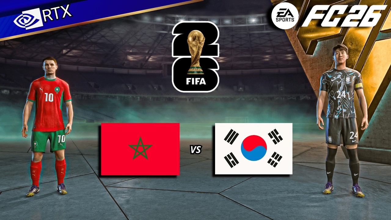 FC 26 - Morocco vs Korea Republic Ft. Hakimi, Son | FIFA World Cup 2026 Full Match | PC™ [4K60]