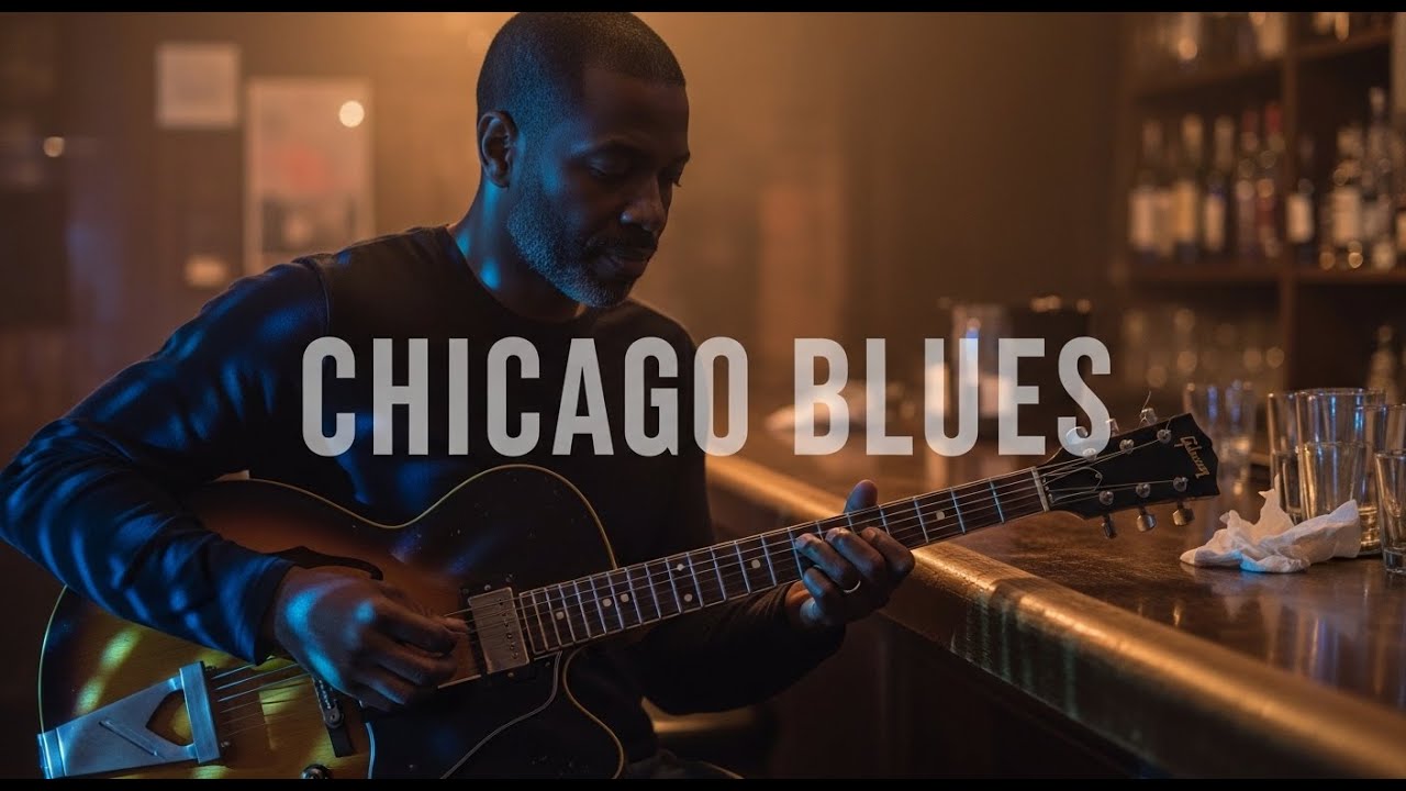Chicago Blues Slow Playlists Guitar – Nonstop Midnight Blues for Relaxing & Study Mood