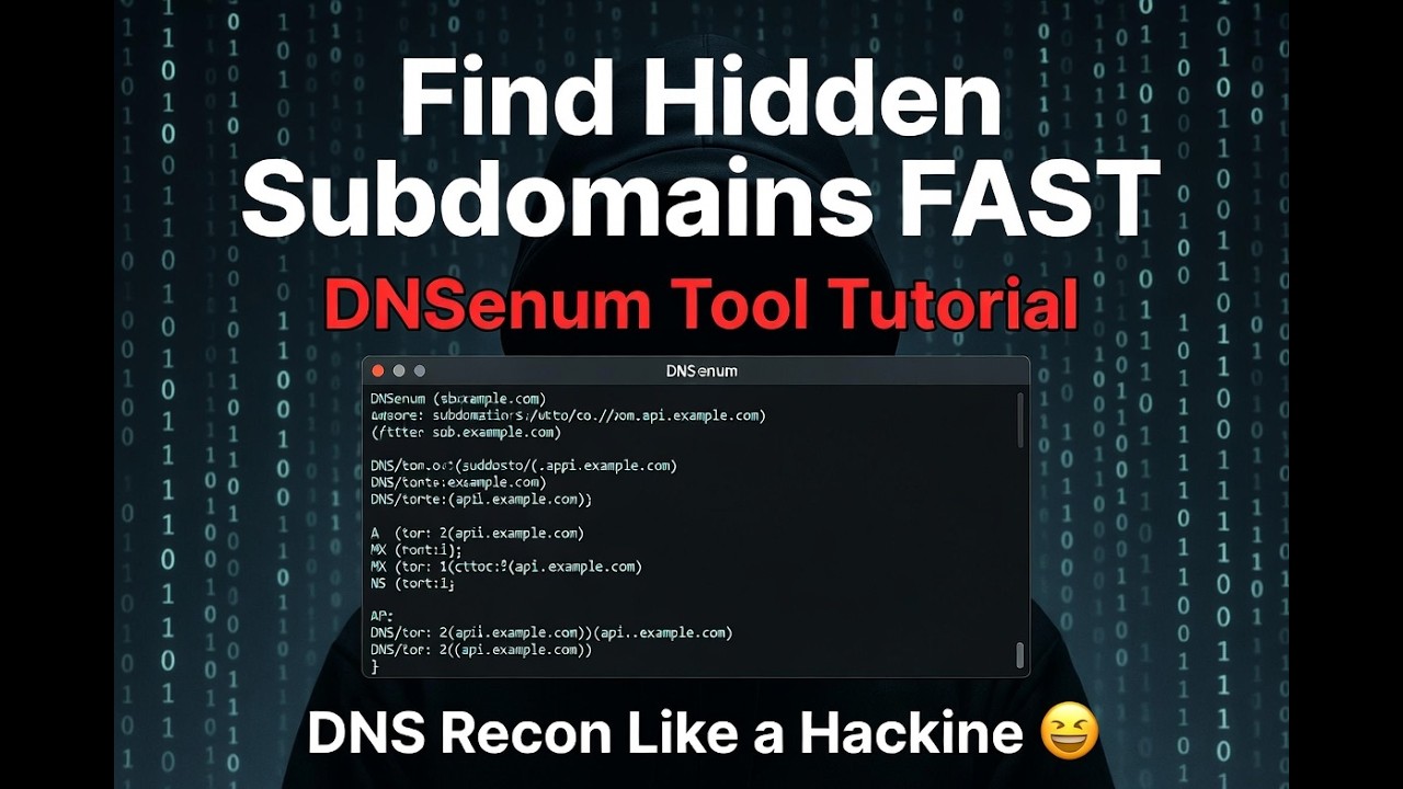 Dnsenum tool find  hidden subdomains fast and dns records like a hacker