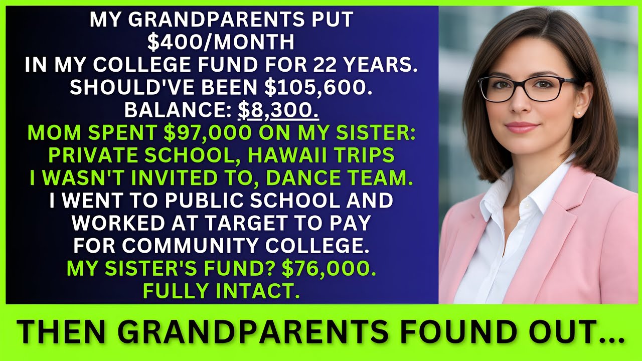 Mom Stole $97,000 From My College Fund For My Sister - So Grandparents Cut Her From The Will