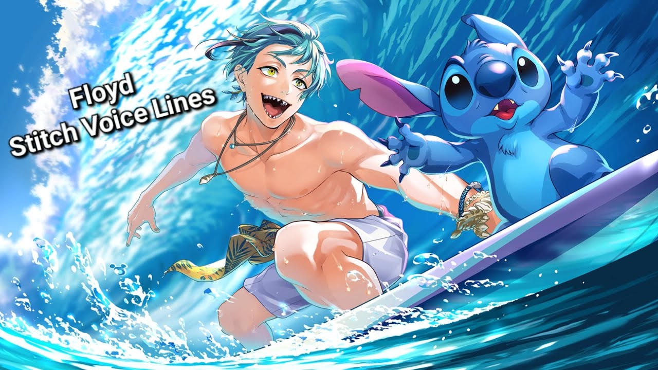 Twisted Wonderland || Floyd Leech ||  Stitch Voice Lines [ENG subs]