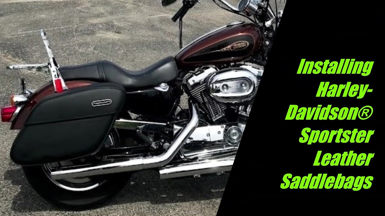 Installing Harley Davidson rigid leather locking saddlebags on Sportster