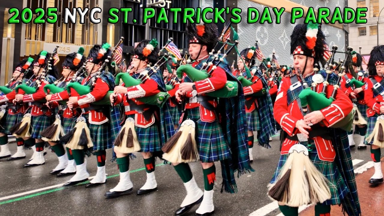 ☘️ 2025 NYC St. Patrick's Day PARADE | Pipes & Drums and Marching Bands  @OfficialFDNY @nypd