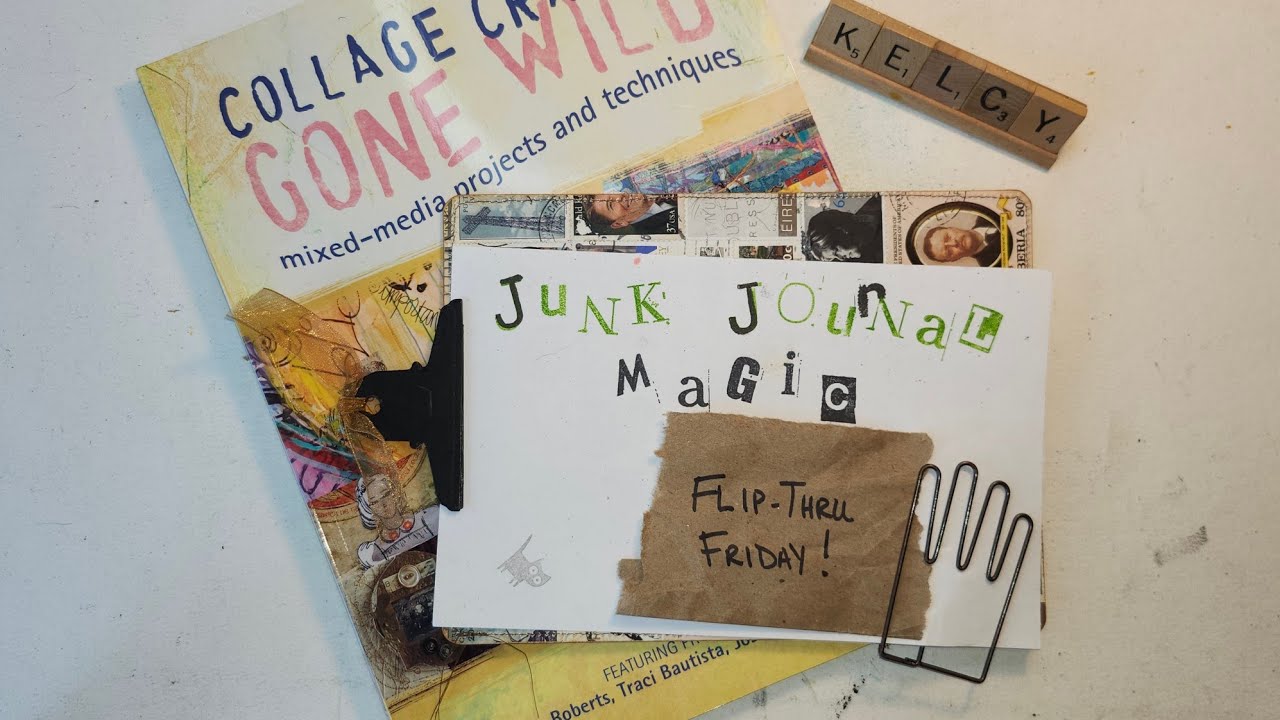 Collage Crafts Gone Wild #flipthrufriday ?@GwenTheTrashWitch #book #mixedmedia #papercrafting #art