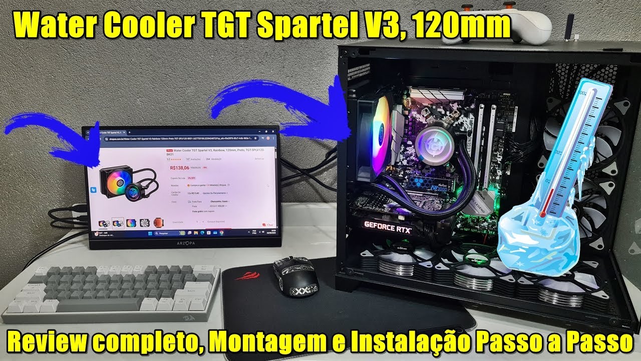 Water Cooler TGT Spartel V3, 120mm – Review completo, Montagem e Instalação Passo a Passo!