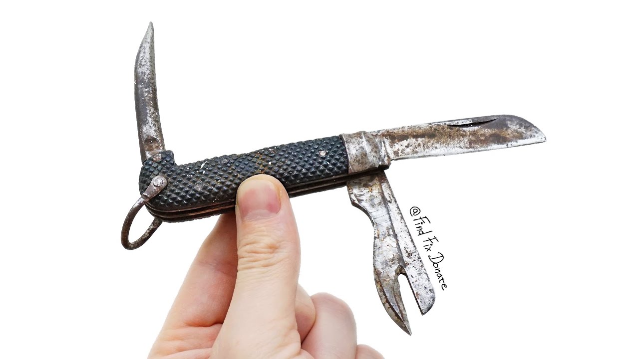 Реставрация старого такелажного карманного ножа