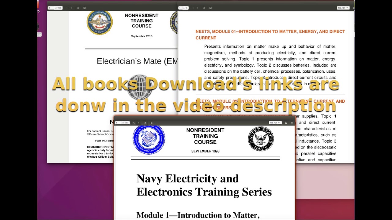 00) Electricians Mate training - intro video - Download NEET/EM Book
