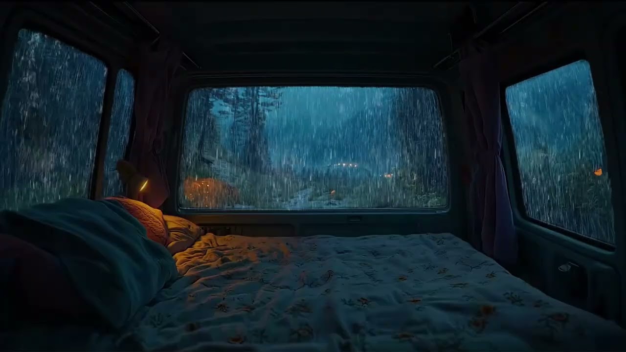 3 Hours⚡️ Rainy Forest Camping Ambience for Sleeping