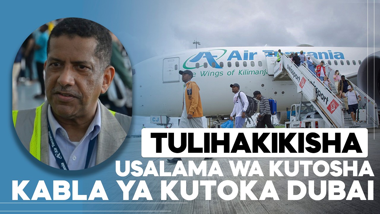 Alichozungumza Rubani kiongozi wa Air Tanzania baada ya kuwasili na abiria 236 kutoka Dubai.