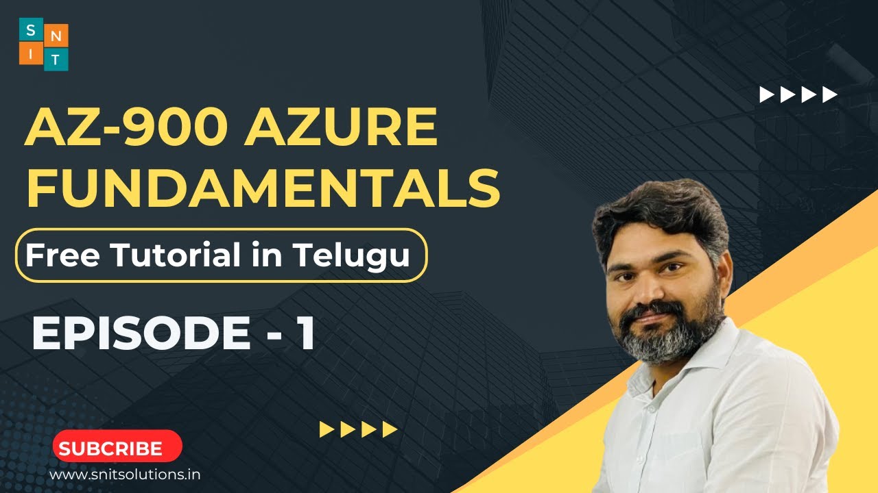 Free Azure Fundamental AZ-900 Complete Tutorials in Telugu 2025 Episode -1  | Microsoft Azure