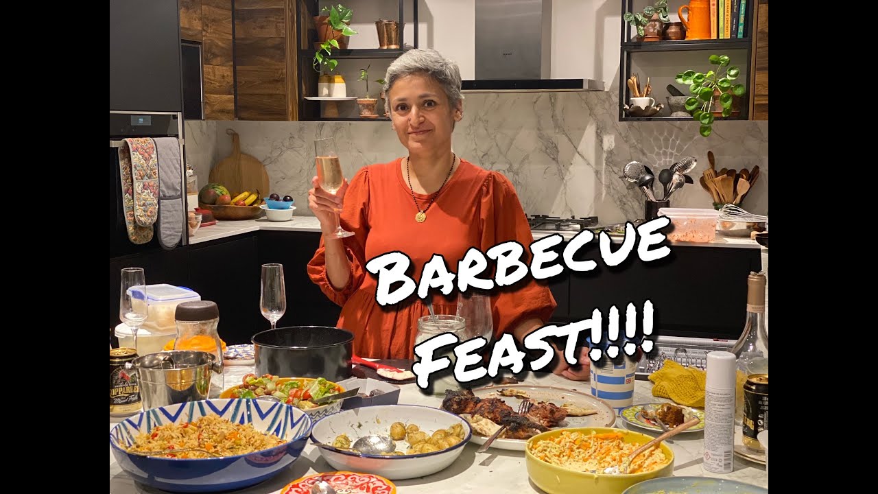 BARBECUE SPECIAL | 3 salads + fried rice + best prawns + tandoori chicken + naan | Food with Chetna
