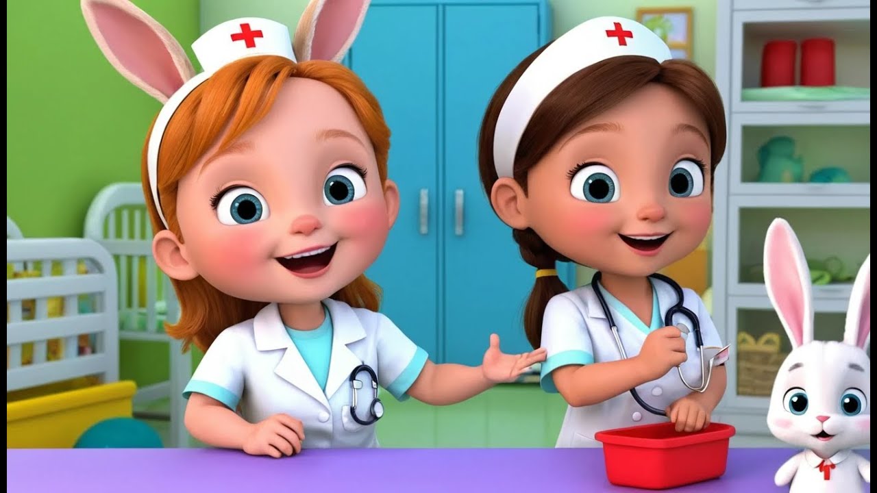 Медсестра заботится о кролике 🐇🩺