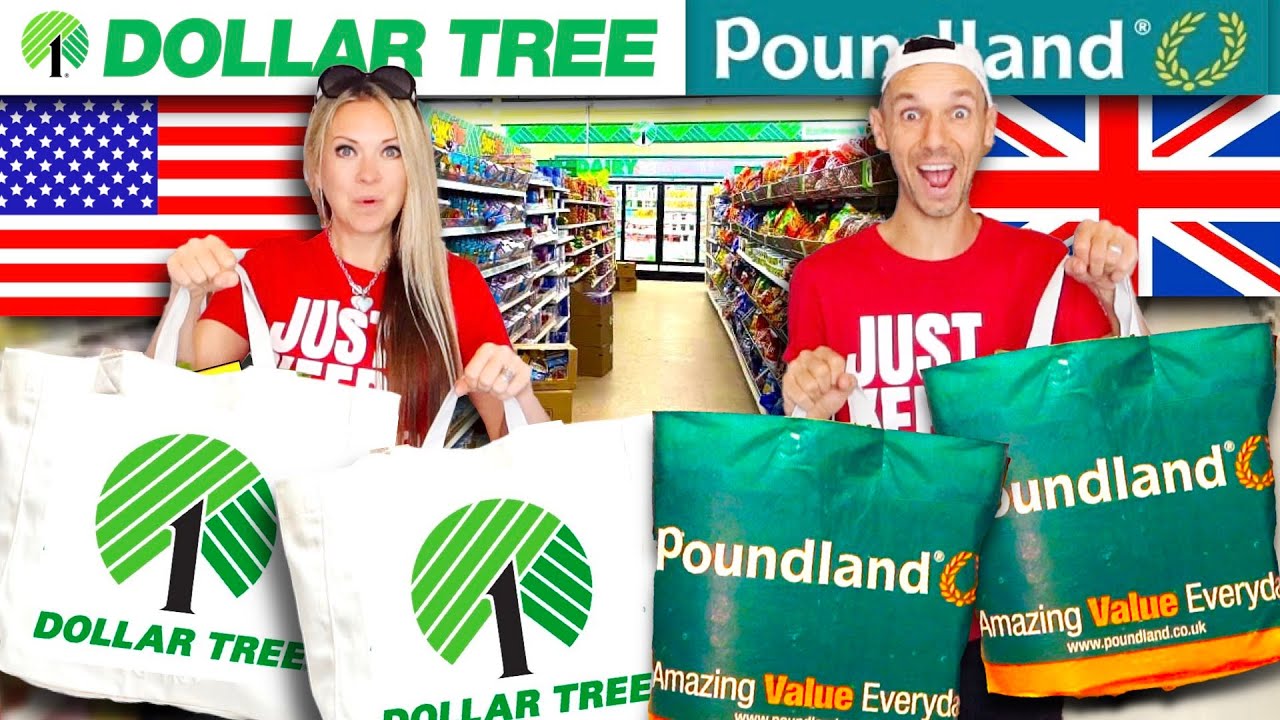 DOLLAR TREE vs POUNDLAND shopping COMPARISON! 😃 USA vs UK 🇺🇸🇬🇧