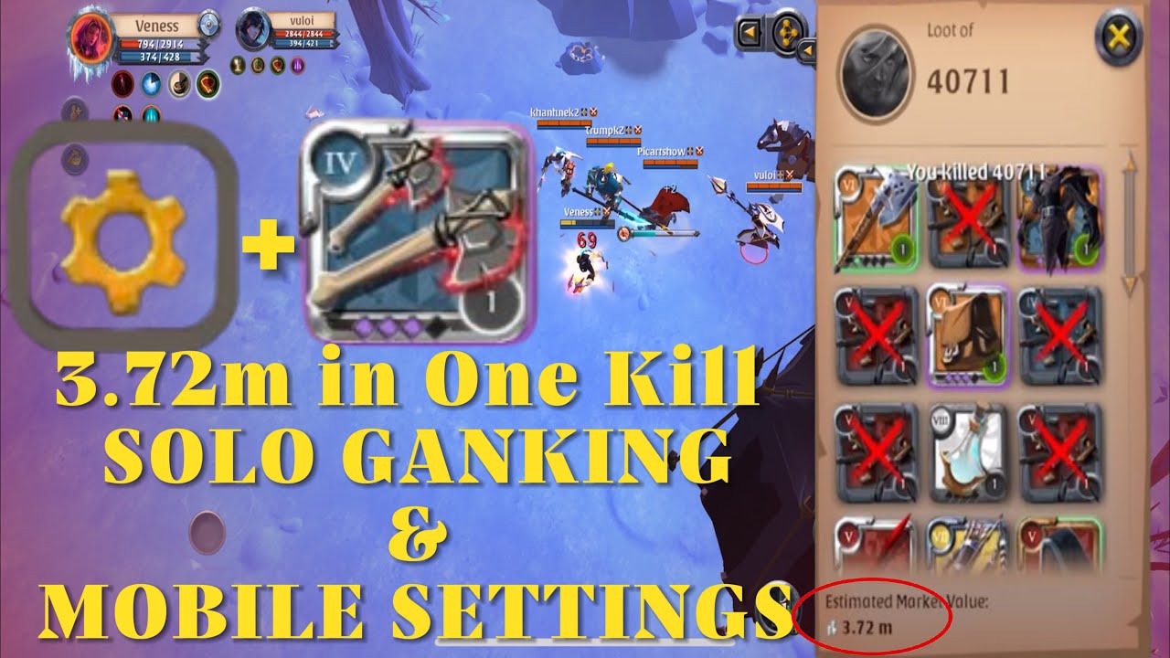 Solo Ganking and Mobile Settings | Albion Online | Mobile Gameplay