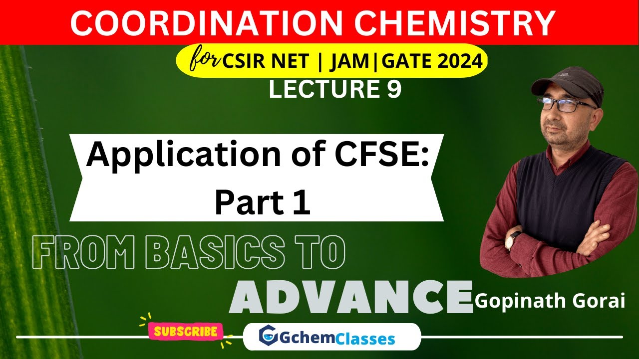 Applications of CFSE part 1 | Coordination Chemistry | CSIR NET, IIT JAM, GATE 2024