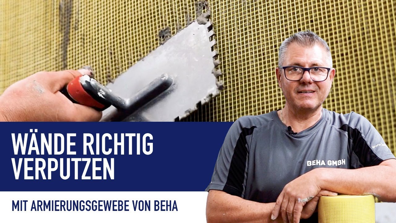 W&auml;nde richtig verputzen mit BEHA Armierungsgewebe | So wird's gemacht