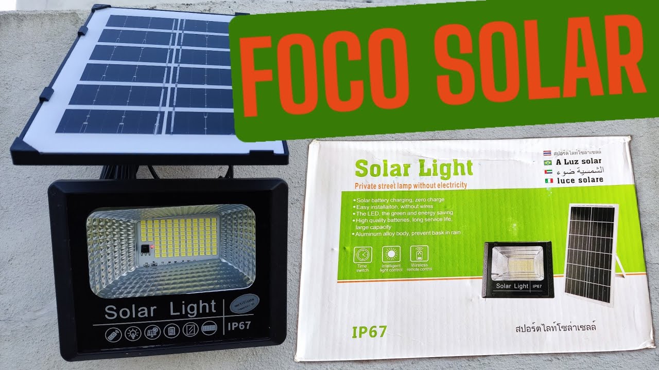 🔴112 FOCO LED SOLAR CON CONTROL REMOTO/SOLAR LIGHT/SOLAR LED SPOTLIGHT WITH REMOTE CONTROL