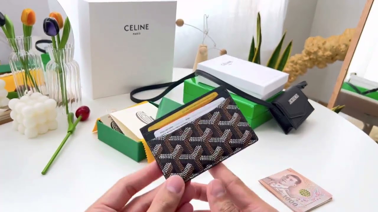 Celine, Bottega veneta, Goyard, Jacquemus card holder รีวิวการใช้งาน