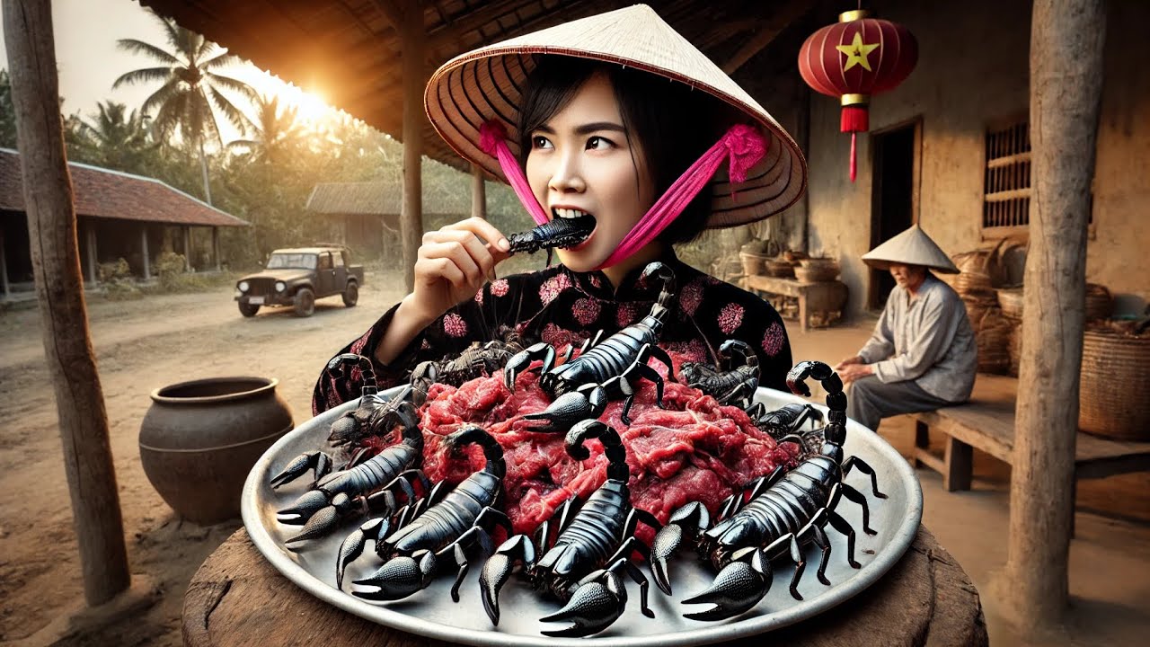 Scorpions Hunting in the Wild: Catching, Cooking, and Eating Dangerous Scorpions #scorpion