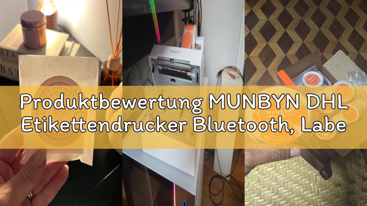 Produktbewertung MUNBYN DHL Etikettendrucker Bluetooth, Label Printer 4x6 Versandetiketten Drucker,