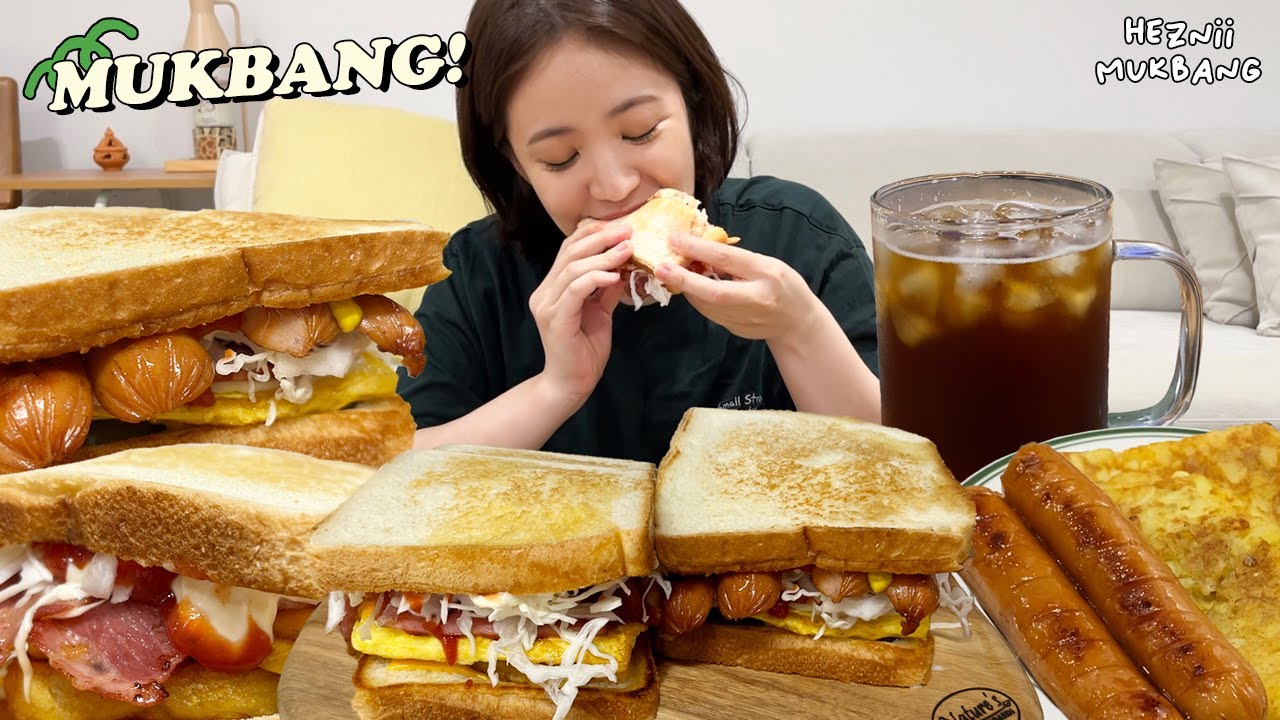 Korean Street Toast & Coffee COOKING ASMR MUKBANG EATING SHOW