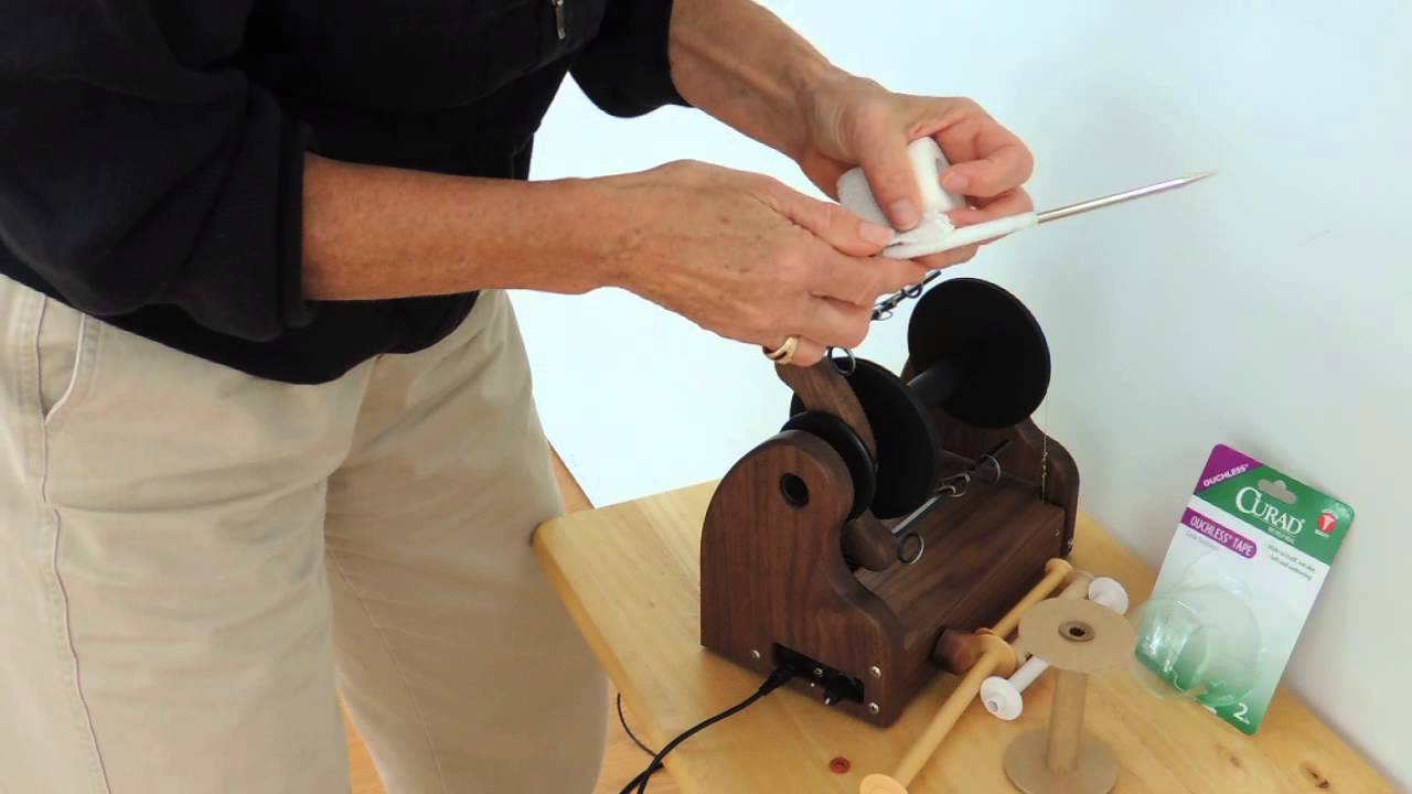 HansenCrafts quill as bobbin winder