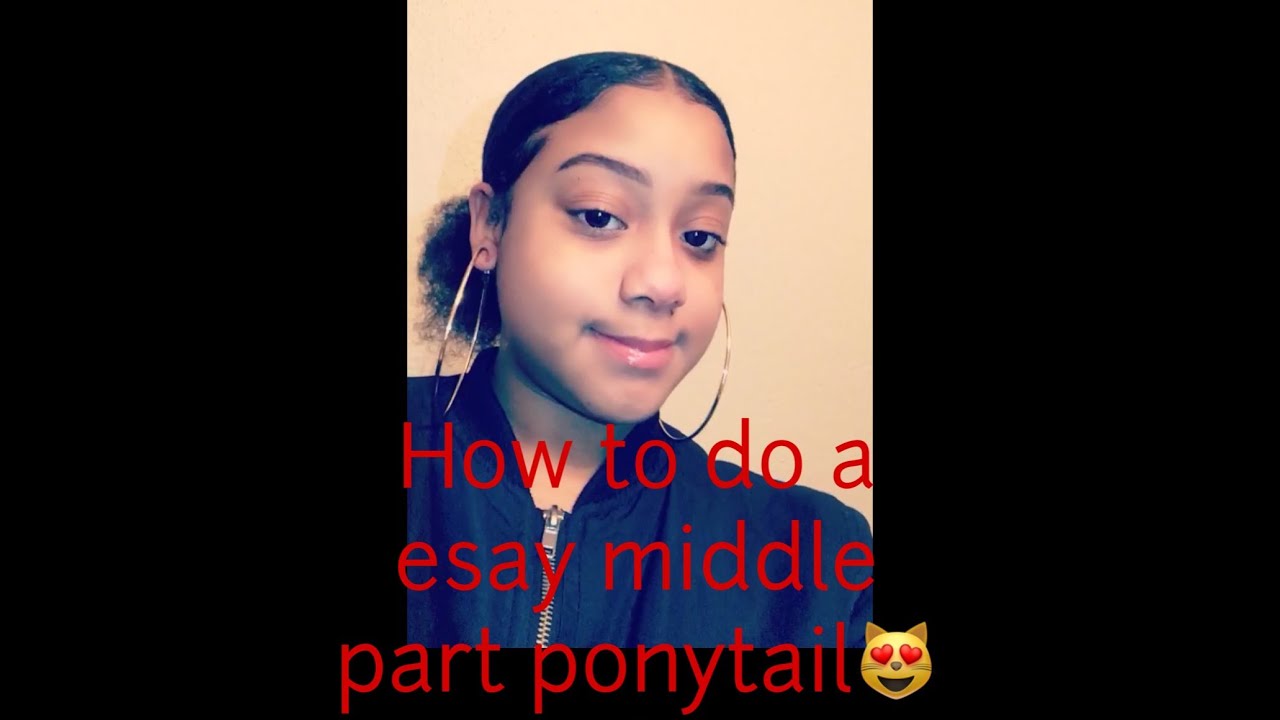 How to do a Easy middle part slicked back low puff on type 4 hair