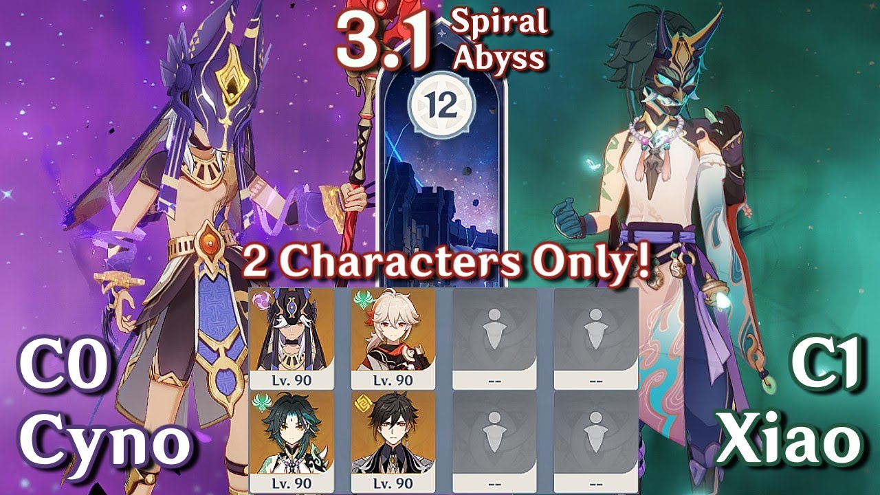 Spiral Abyss 3.1 - Duo C0 Cyno & C1 Xiao | Floor 12 Full 9 Stars | Genshin Impact Abyss 3.1
