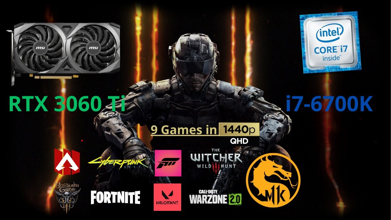 RTX 3060 Ti + i7-6700K Tested in 9 games at 1440p (2023) PL/EN