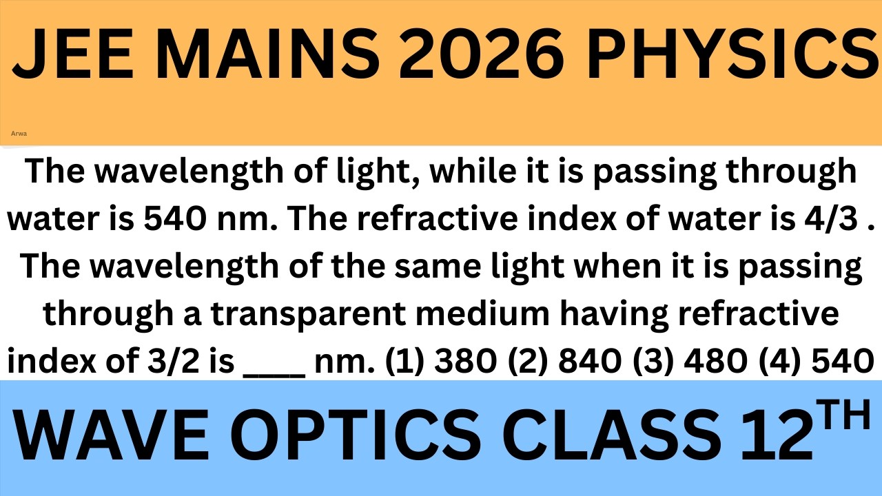 The wavelength of light while it is passing through water is 540 nm.The refractive index of water is