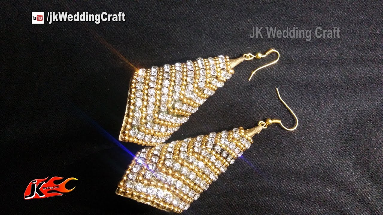 How to make Paper Earrings Jhumka | JK Wedding Craft 121