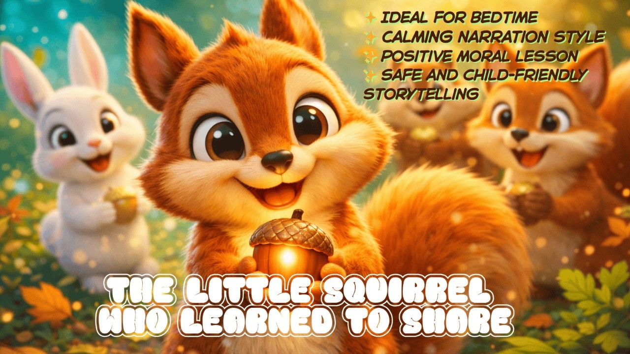 the Little Squirrel Who Learned to Share | Heartwarming Forest Story About Sharing for Kids