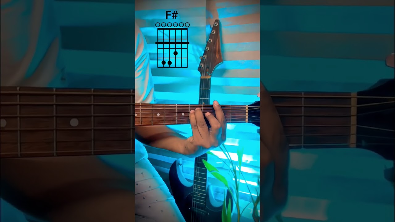 F# Major Chord on Guitar || How To Play F# Major on Guitar #shorts #guitartutorial