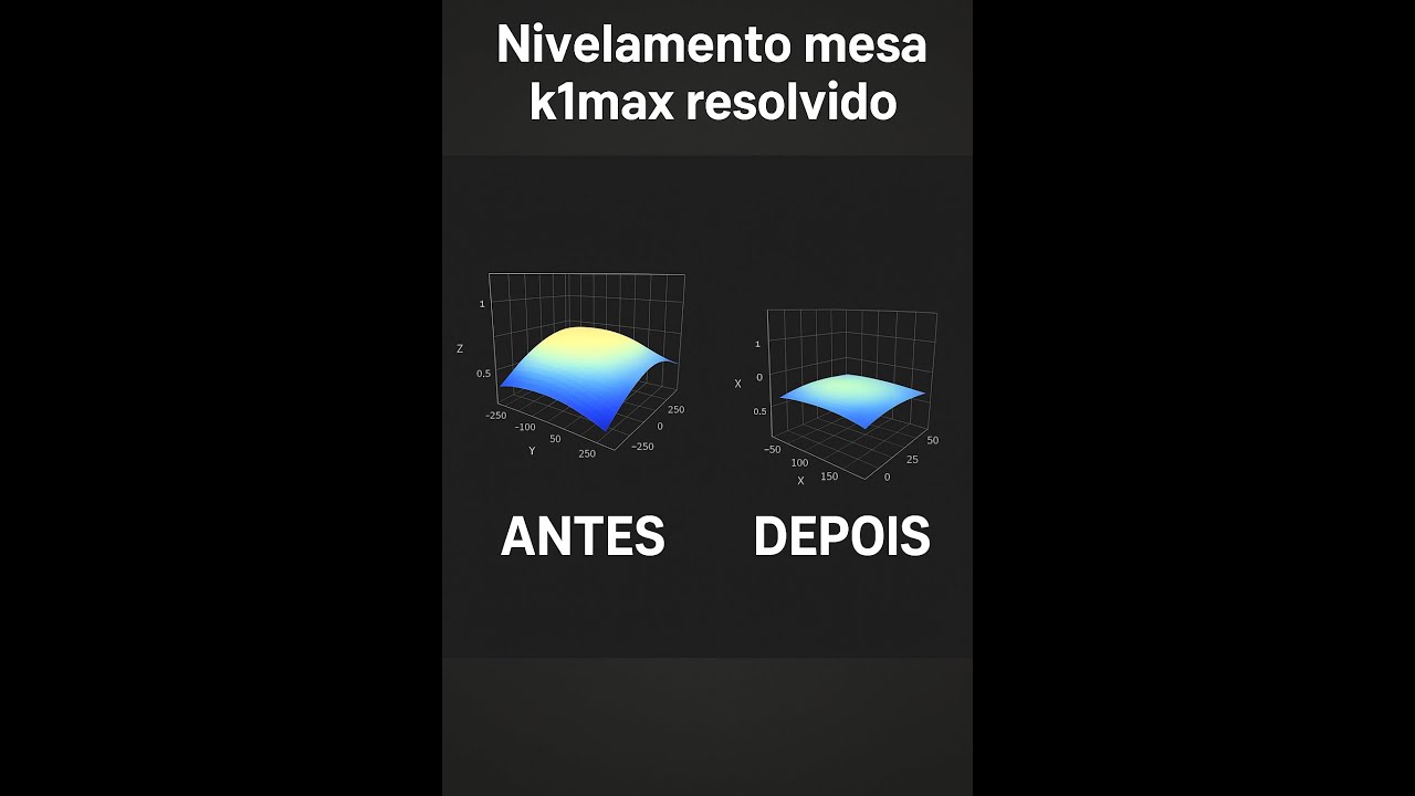Como Resolvi o Nivelamento da Mesa da K1 Max o Grafico n&atilde;o Mente