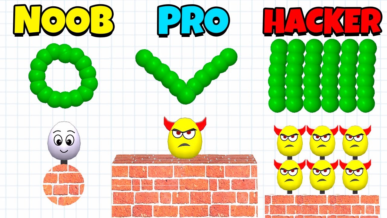 NOOB vs PRO vs HACKER - Draw To Smash